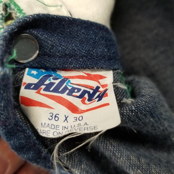 Liberty Overalls Carpenter Button Fly 36 x30 Farmer Construction Made In USA - Picture 13 of 14